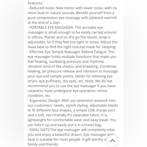 Eye Massager Electric Shiatsu For Dry & Strain eye Fatigue Relief  Better Sleep - Picture 9 of 13